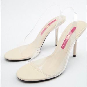 🌸NEW🌸 ZARA: HIGH HEELED VINYL SANDALS
